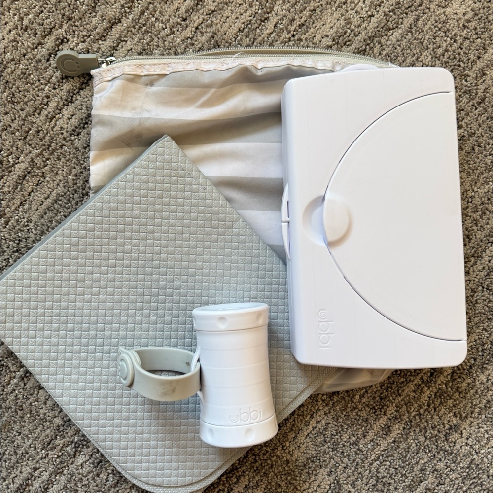 Ubbi On-the-Go Baby Wipes Dispenser + Diaper Bag Accessories Great for Travel